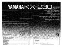 Yamaha KX-230 - Owners Manual 